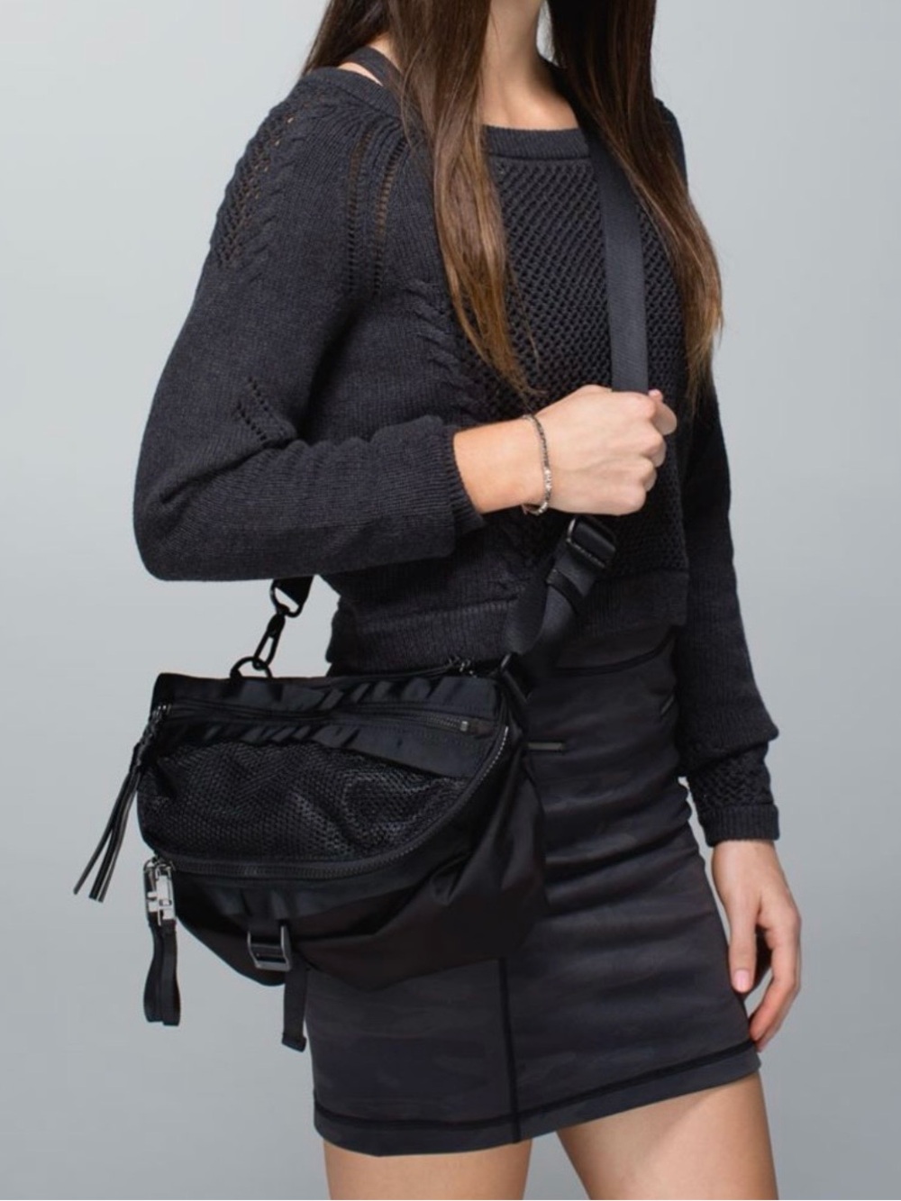 Lululemon Go Lightly bag in Black travel gym yoga Athleisure